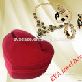 Heart shape customized EVA fabric jewelry storage case